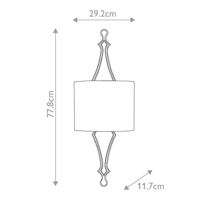 Feiss Tilling 1 Light Weathered Iron Wall Light — close-up detail