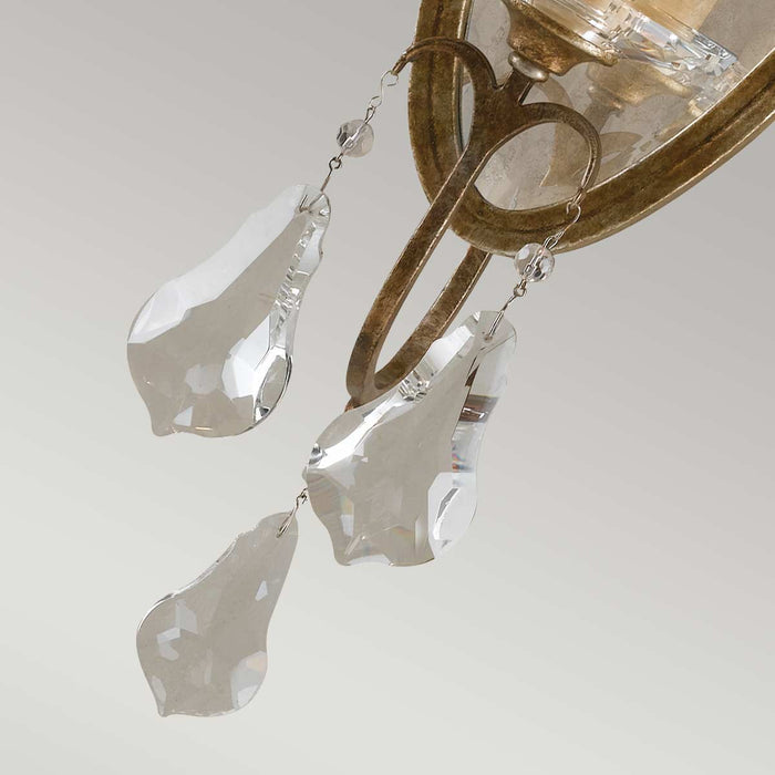 Feiss Valentina 1 Light Bronze Wall Light — side profile