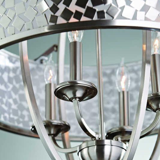 Feiss Zara 4 Light Chrome Pendant Ceiling Light-Ceiling Pendant Lights-Elstead Lighting-4-Tiffany Lighting Direct