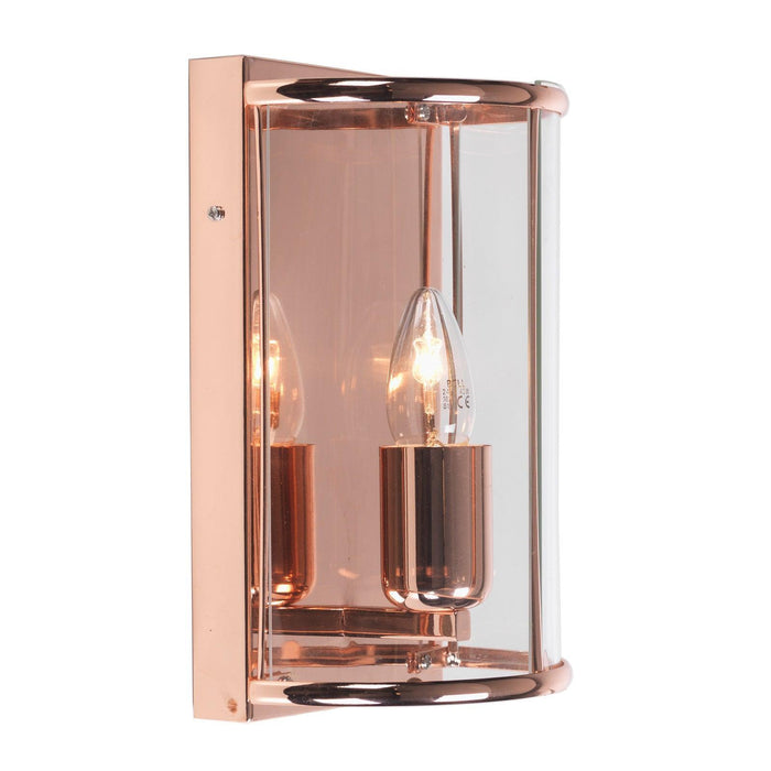 fern copper single light wall light pull cord