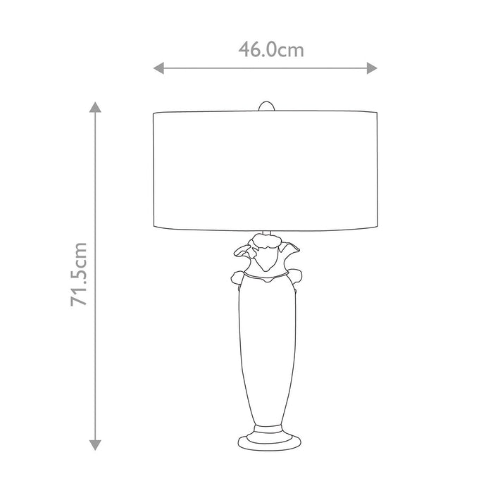 Flambeau Bienville Silver Table Lamp — close-up detail