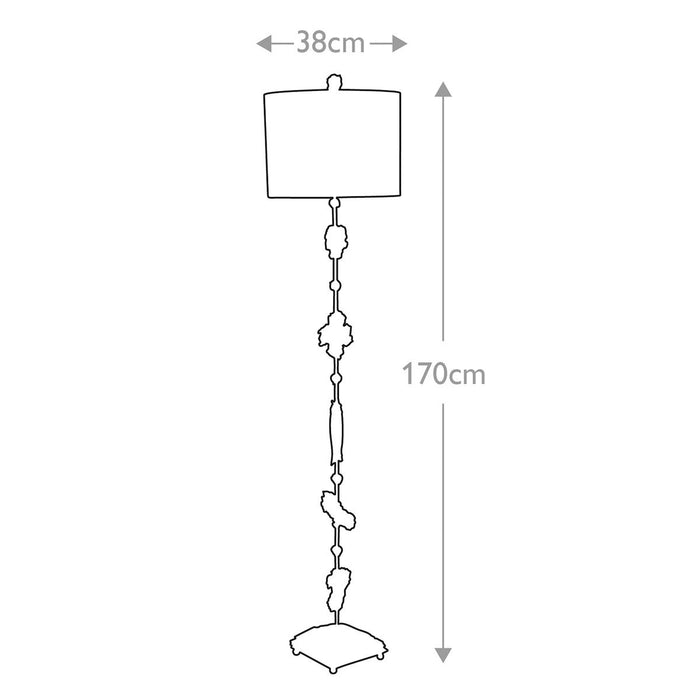 Flambeau Fragment 1 Light Gold Floor Lamp — alternate view