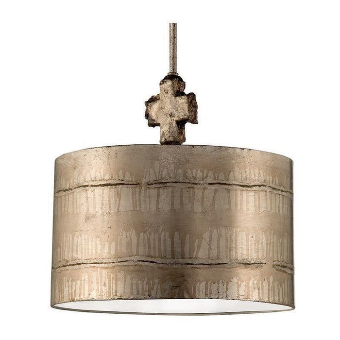 Traditional Ceiling Pendant Lights - Flambeau Fragment Silver Large Pendant Ceiling Light FB/FRAGMENT-S/PL