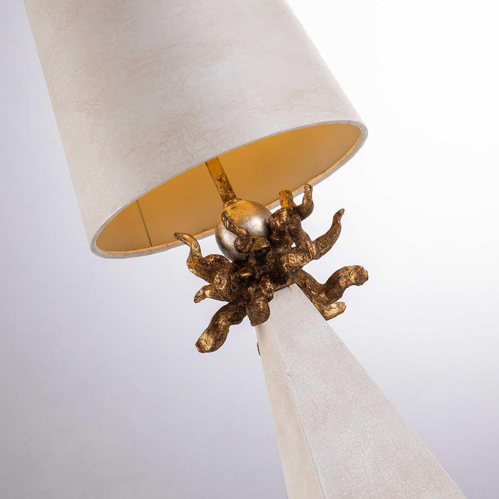 Flambeau Leda 1 Light Table Lamp - Cream Patina 4