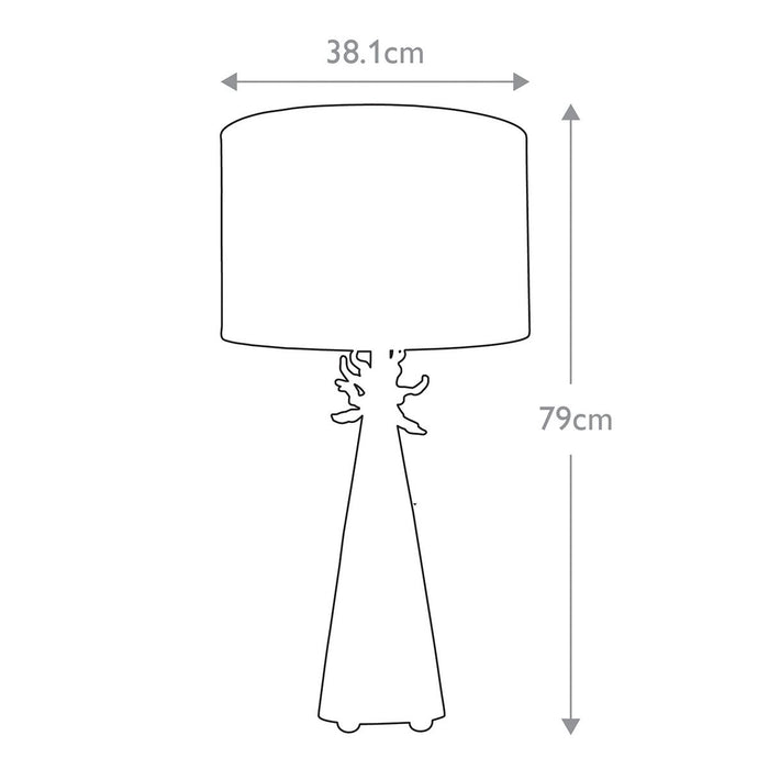 Flambeau Neo 1 Light White Table Lamp — close-up detail