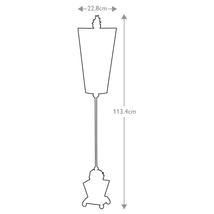 Flambeau Peony 1 Light Table Lamp - Taupe & Black — close-up detail