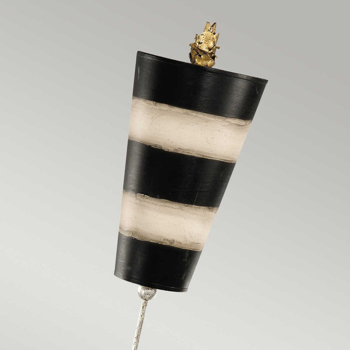 Flambeau Peony 1 Light Table Lamp - Taupe & Black 2