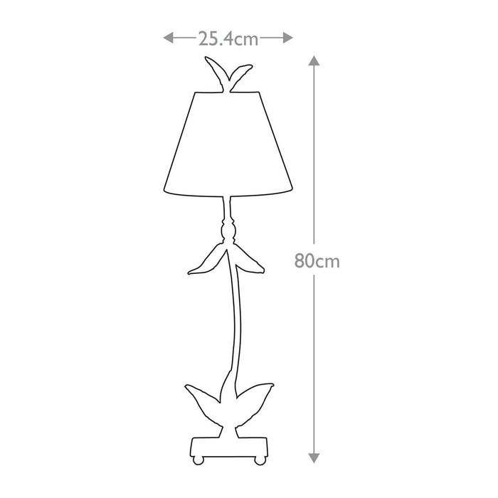 Flambeau Red Bell 1 Light Table Lamp - Silver Leaf — close-up detail