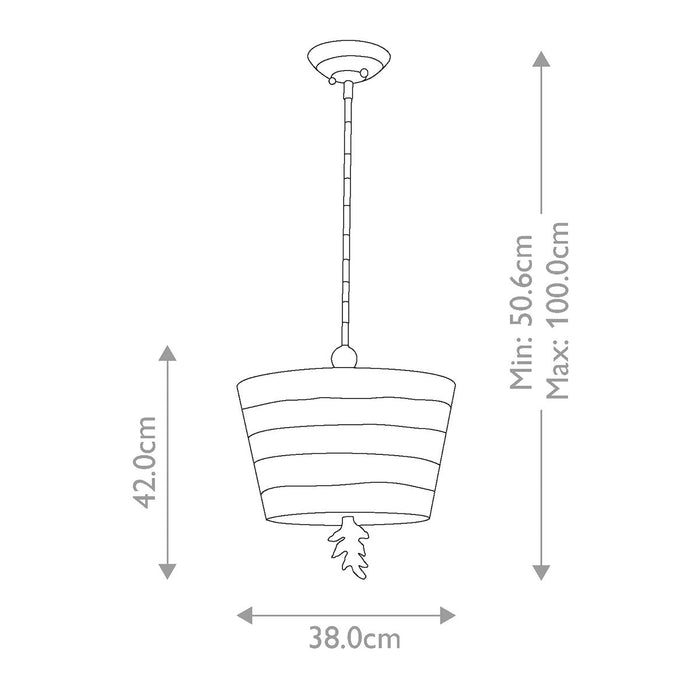 Flambeau South Beach Pendant Ceiling Light — close-up detail