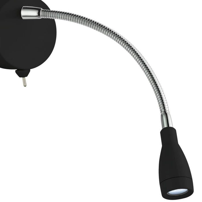 flexi wall led adjustable black reading light switched   by searchlighting lighting, living room image