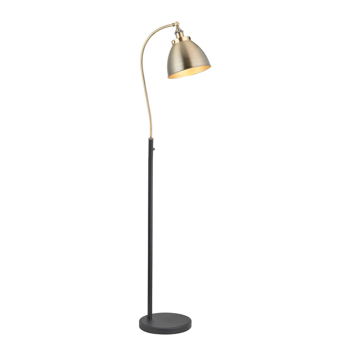 franklin 1 light brass black floor lamp by Endon Lighting Living room image
