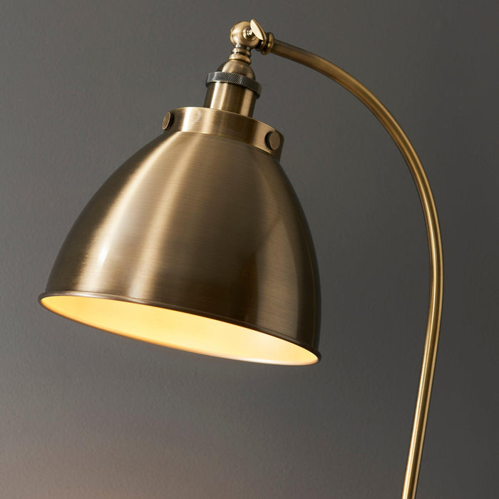 franklin 1 light brass black floor lamp by Endon Lighting Living Room Close Up 88