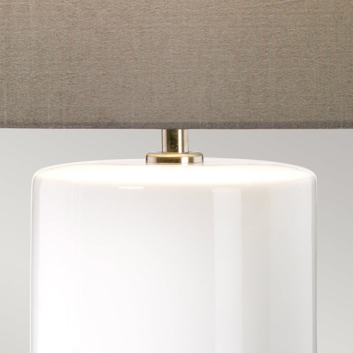 Fulwell White Ceramic Table Lamp — additional angle