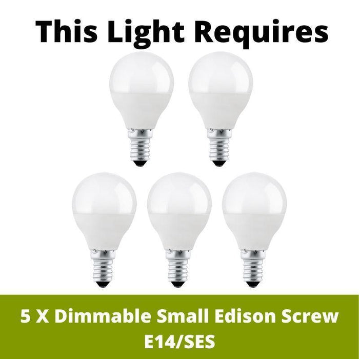 gardenia 5 lt chrome crystal ceiling flush opal glass shades by searchlight lighting, LED Lamp Bulb Guide