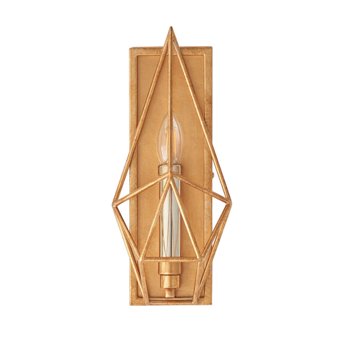 geometric gold leaf angular wall light kitchen lighting image