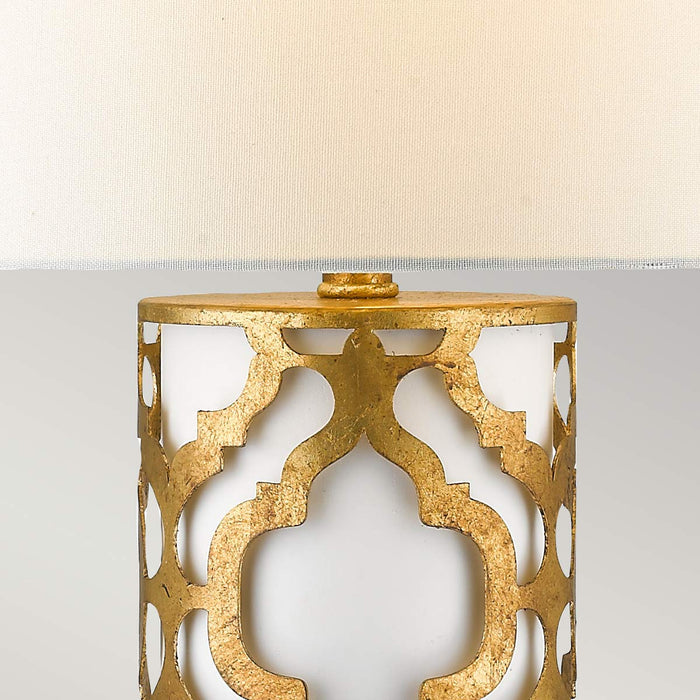Gilded Nola Arabella 1 Light Table Lamp - Distressed Gold — lifestyle setting