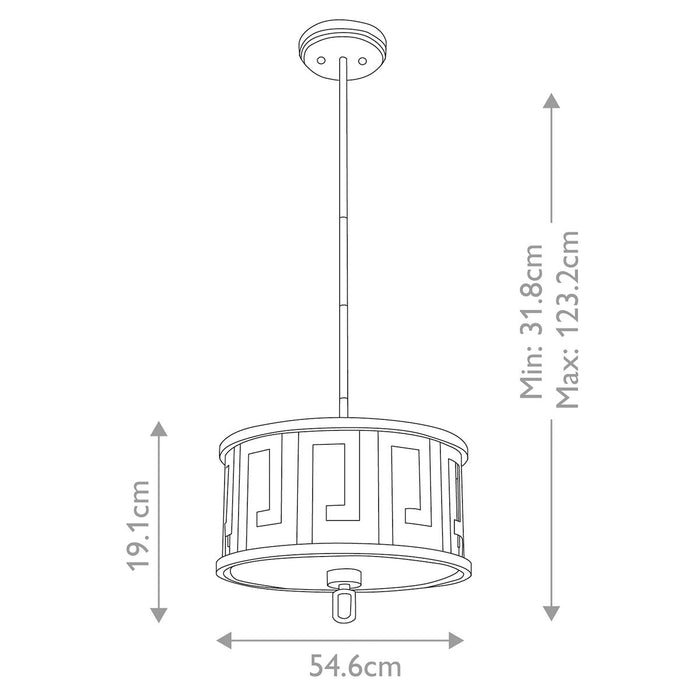 Gilded Nola Lemuria 2 Light Duo-Mount Medium Pendant — rear view