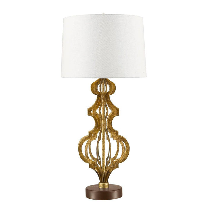 Gilded Nola Octavia 1 Light Table Lamp - Distressed Gold 1