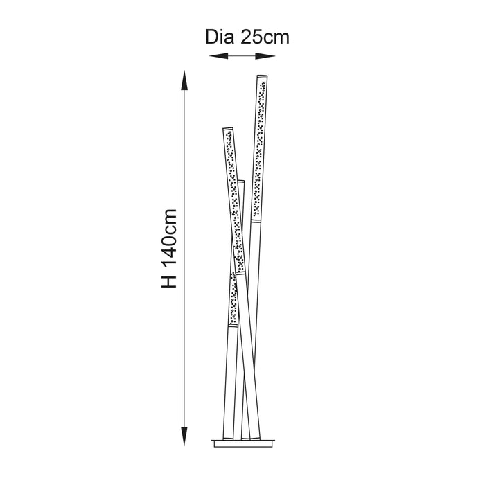 glacier 3lt floor lamp by Endon Lighting Living room close up image