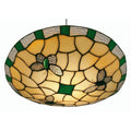 Tiffany Non Electric Pendants - Oaks Tiffany Green Round Butterfly Non Electric Pendant OT 1000 GR