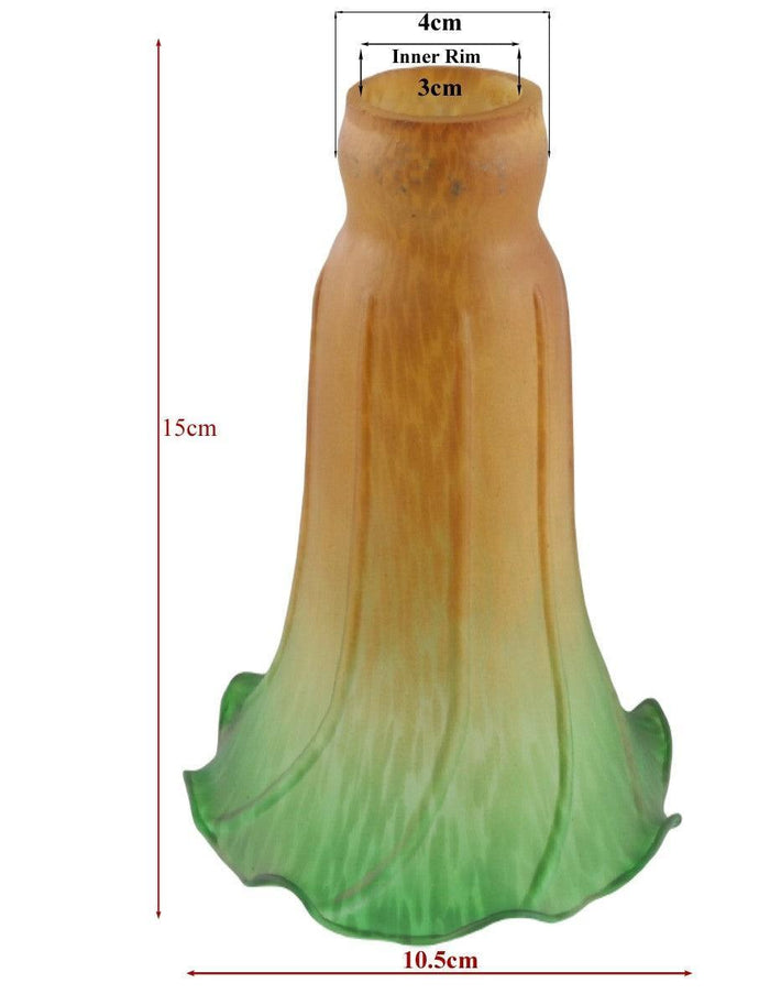 Green Single Lily Glass Table Lamp-JJV-Living-Room-Tiffany Lighting Direct-[image-position]