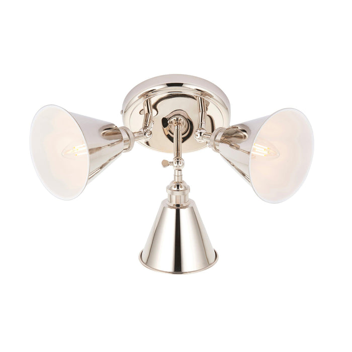 hal nickel 3 light modern spot light by Endon Lighting Living Room Close Up 56