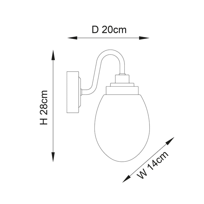 hampton 1lt wall light by Endon Lighting Hallway lights Close Up