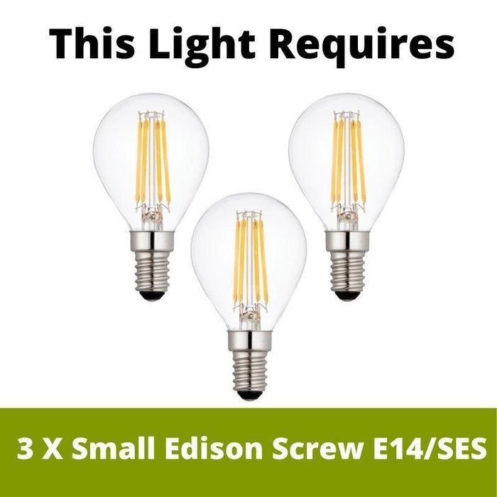 hansen 3 light brass semi flush ceiling light LED Lamp Bulb Guide