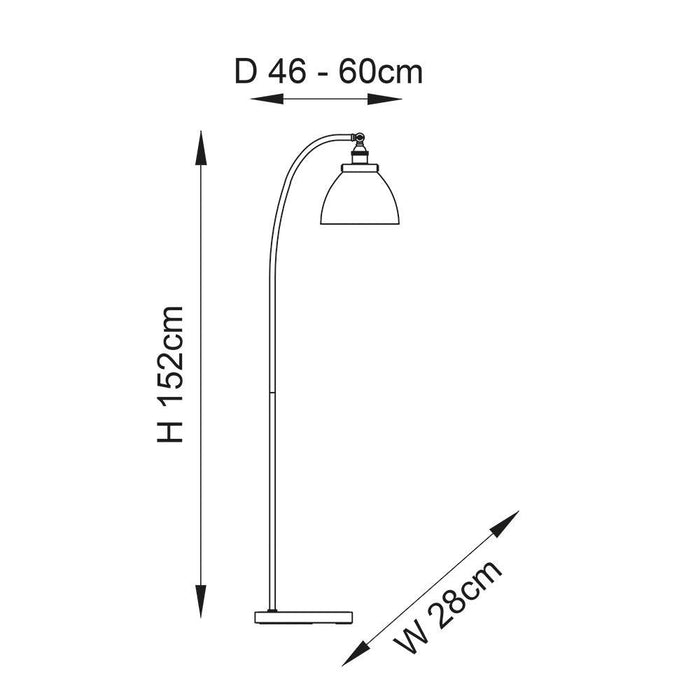 hansen nickel floor lamp with clear glass shade by Endon Lighting Living Room Close Up 73