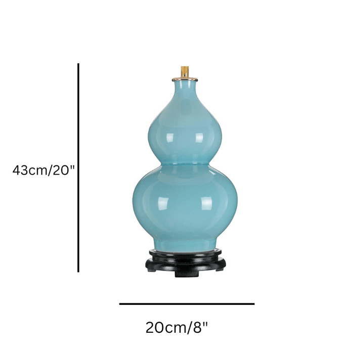 Harbin Duck Egg Blue Ceramic Table Lamp (Base Only)-Elstead Lighting-Living-Room-Tiffany Lighting Direct-[image-position]