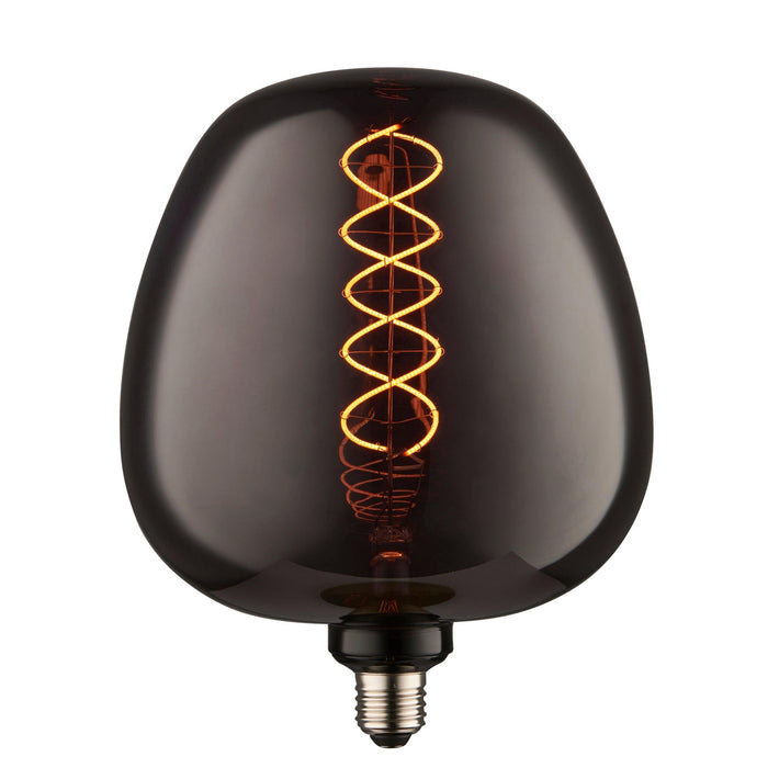 Helix Decorative 4w Smoke Tinted Glass LED E27 Light Bulb