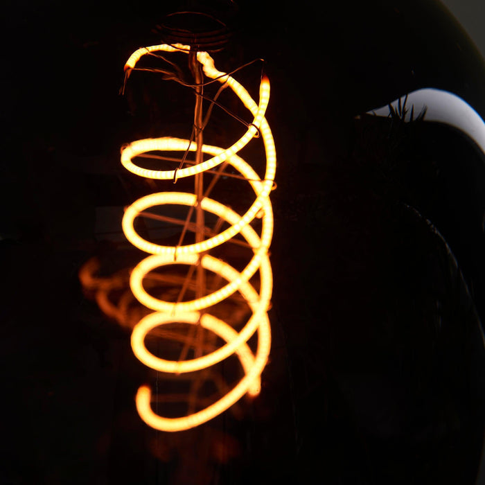 helix decorative 4w smoke tinted glass led e27 light bulb close fitting image