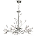 Hibiscus 5 Light Chrome & Crystal Ceiling Pendant-Ceiling Pendant Lights-1-Tiffany Lighting Direct