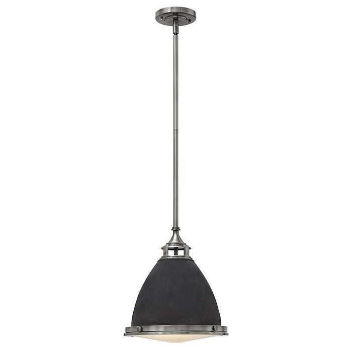 Art Deco Ceiling Lights - Hinkley Amelia Aged Zinc Finish Pendant Ceiling Light HK/AMELIA/P/M DZ