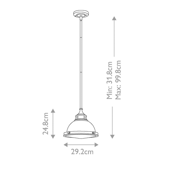 Hinkley Amelia Chrome Small Art Deco Ceiling Light — close-up detail