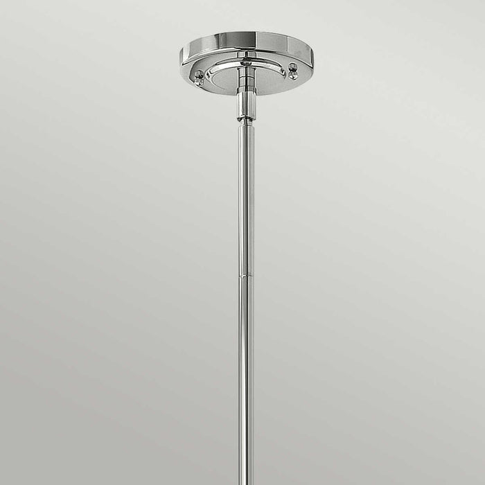 Hinkley Amelia Chrome Small Art Deco Ceiling Light-Ceiling Pendant Lights-Elstead Lighting-5-Tiffany Lighting Direct