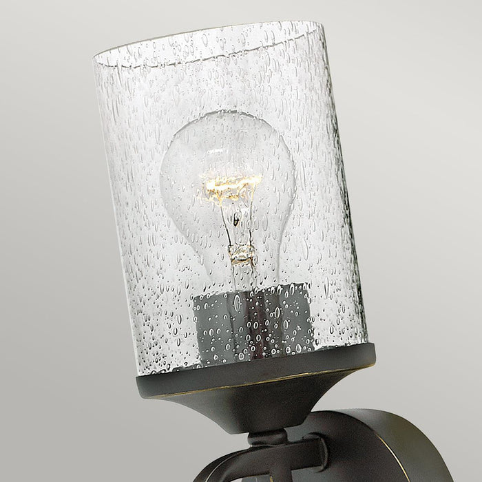 hinkley casa 1 light black wall light Close Up