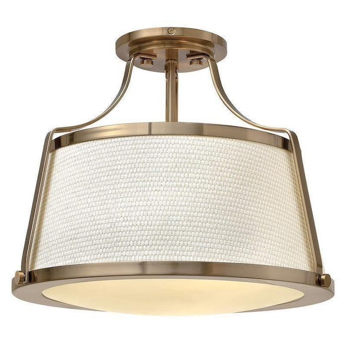 Traditional Flush & Semi Flush Ceiling Lights - Hinkley Charlotte Semi-Flush Ceiling Light HK/CHARLOT/SF BC