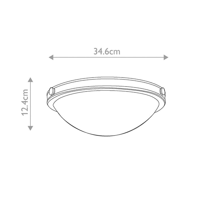 Hinkley Collier 2 Light Small Flush Brass Ceiling Light — close-up detail
