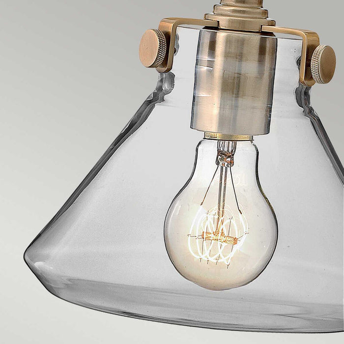Hinkley Congress 1 Light Caramel Clear Glass Wall Light  Living Room Close Up