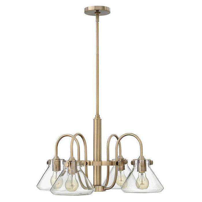 Traditional Ceiling Pendant Lights - Hinkley Congress Clear Glass Chandelier Ceiling Light HK/CONGRES4/A BC