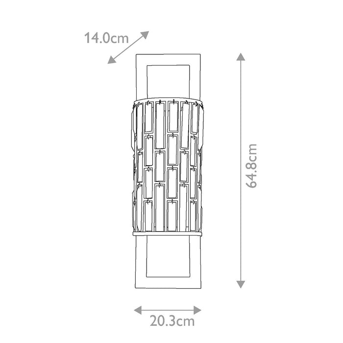 Hinkley Gemma 2 Light Bronze Wall Light — close-up detail