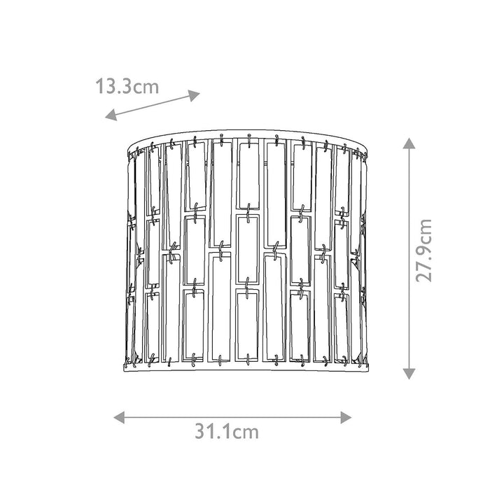 Hinkley Gemma 2 Light Silver Wall Light — close-up detail