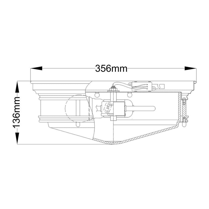 Hinkley Hadley Brushed Bronze Flush Ceiling Light — close-up detail