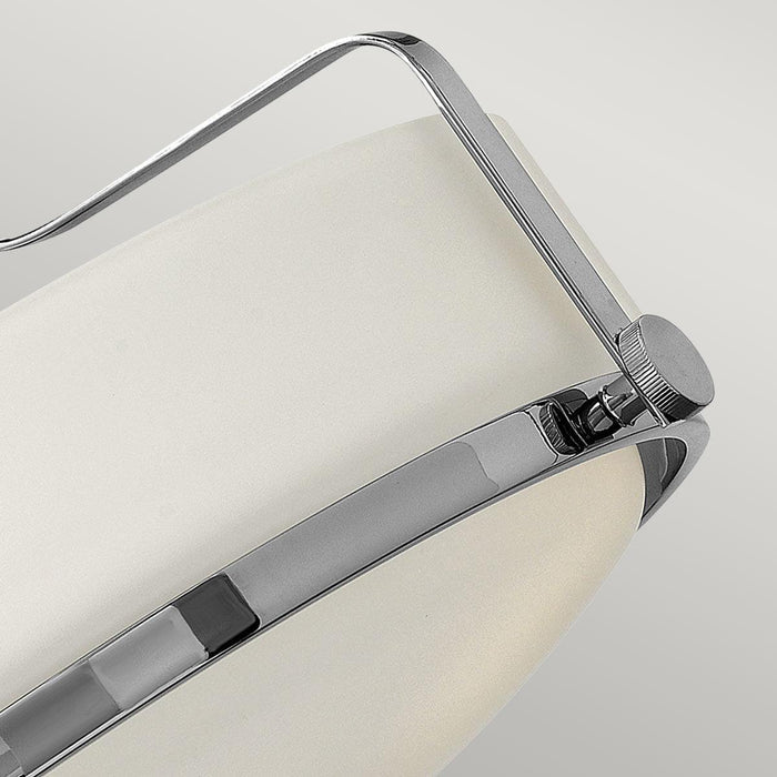 Hinkley Harper Small Semi-Flush Polished Chrome Light — side profile