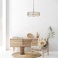 Hinkley Jules 3 Light Nickel Ceiling Pendant / Semi-Flush Living room close up