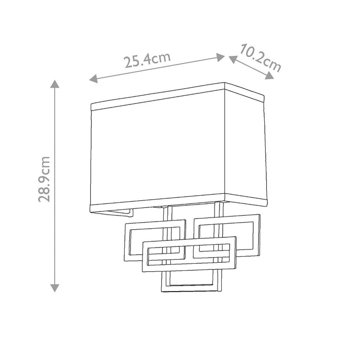 Hinkley Lanza 2 Light Brushed Bronze Wall Light — close-up detail
