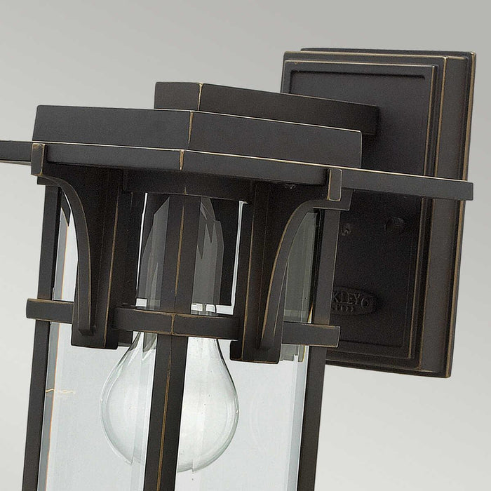 Elstead Manhattan Oil Rubbed Bronze Finish Small Outdoor Wall Close up image
