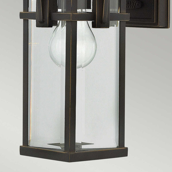 Elstead Manhattan Oil Rubbed Bronze Finish Small Outdoor Wall Fitting Close up