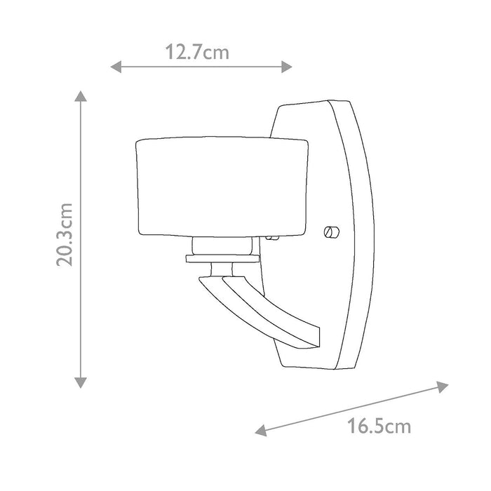 Hinkley Meridian 1 Light Chrome Bathroom Wall Light — close-up detail